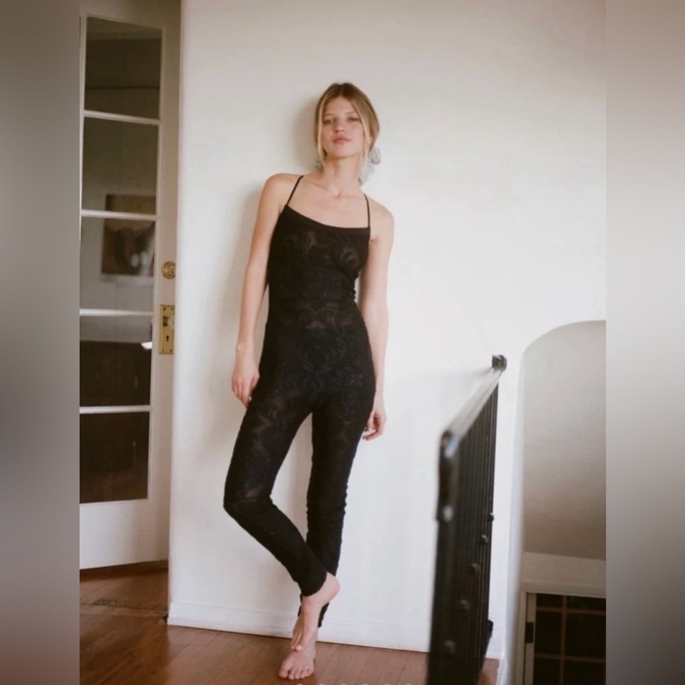 NWT Free People - intimately - black catsuit Sz XL